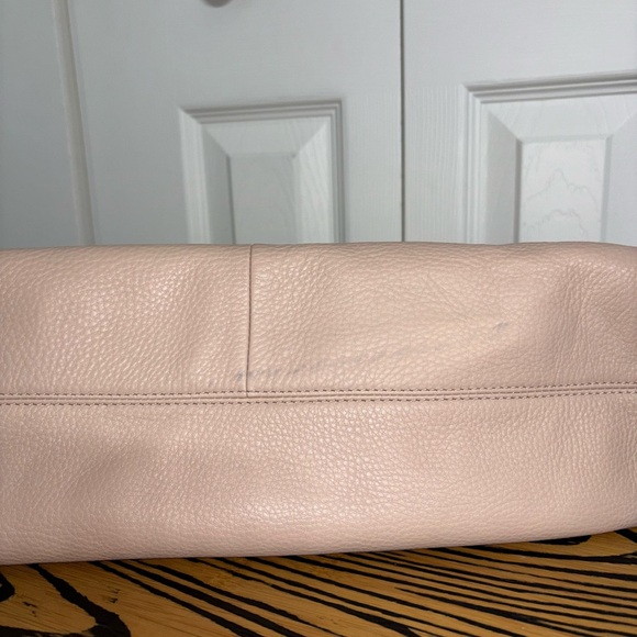Tory Burch pale pink blush slouchy Marion pebbled leather large tote bag handbag - Picture 15 of 16